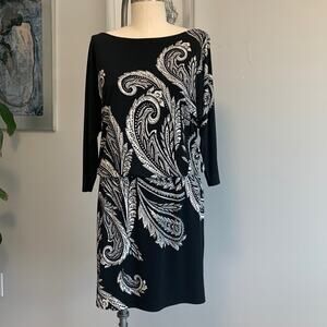 White House Black Market Tunic Dress Paisley Tunic Womens Medium